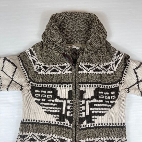 Bluenotes Nordic Sweater Thunderbird Brow Cowichan Zipper Cardigan Women's S - Picture 4 of 10
